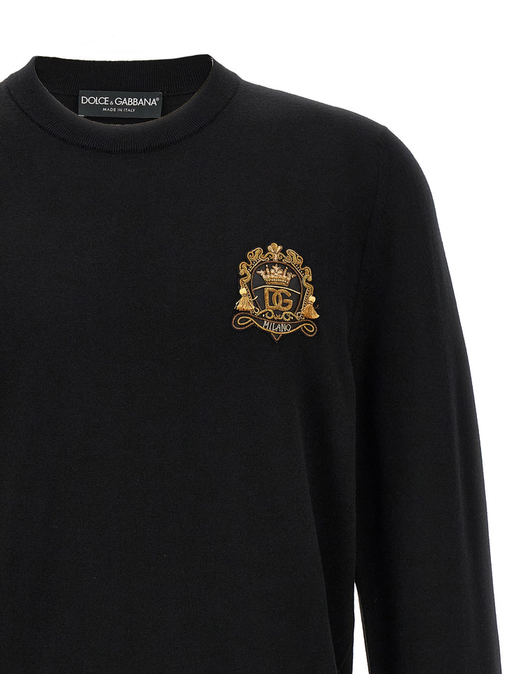 Dolce &amp; Gabbana Black Virgin Wool Cardigan