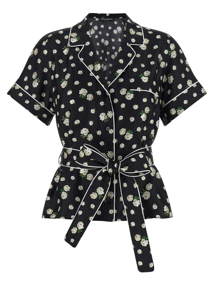 Dolce &amp; Gabbana Black Silk Blouse