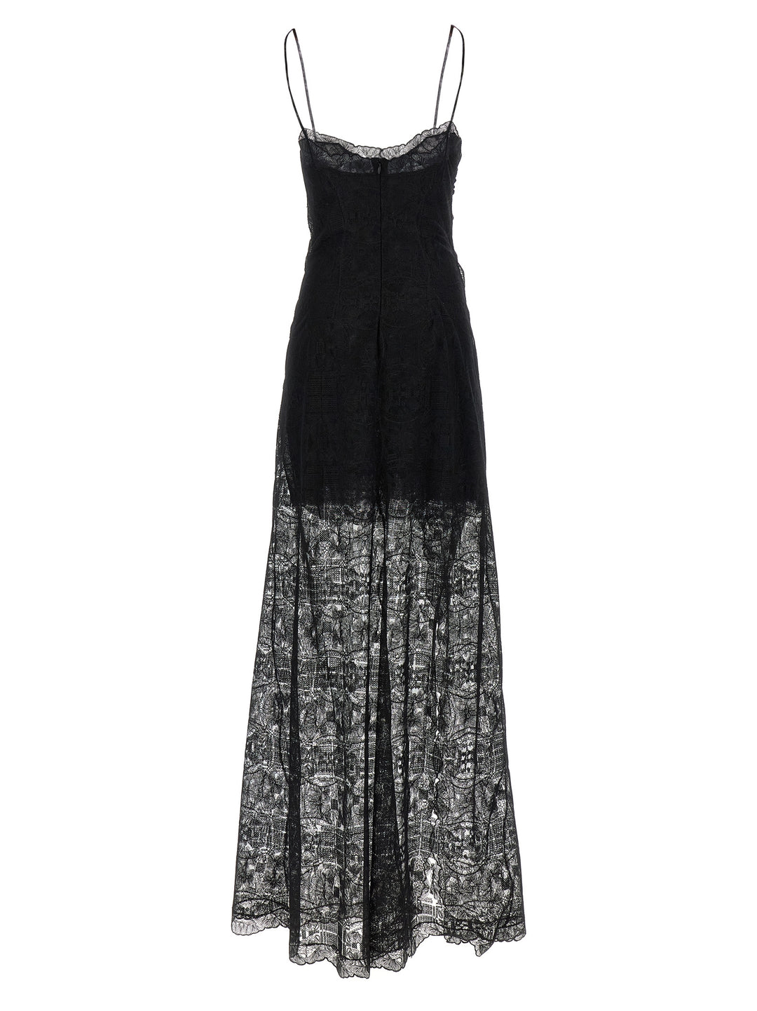 Ermanno Scervino Black Polyester Long Dress