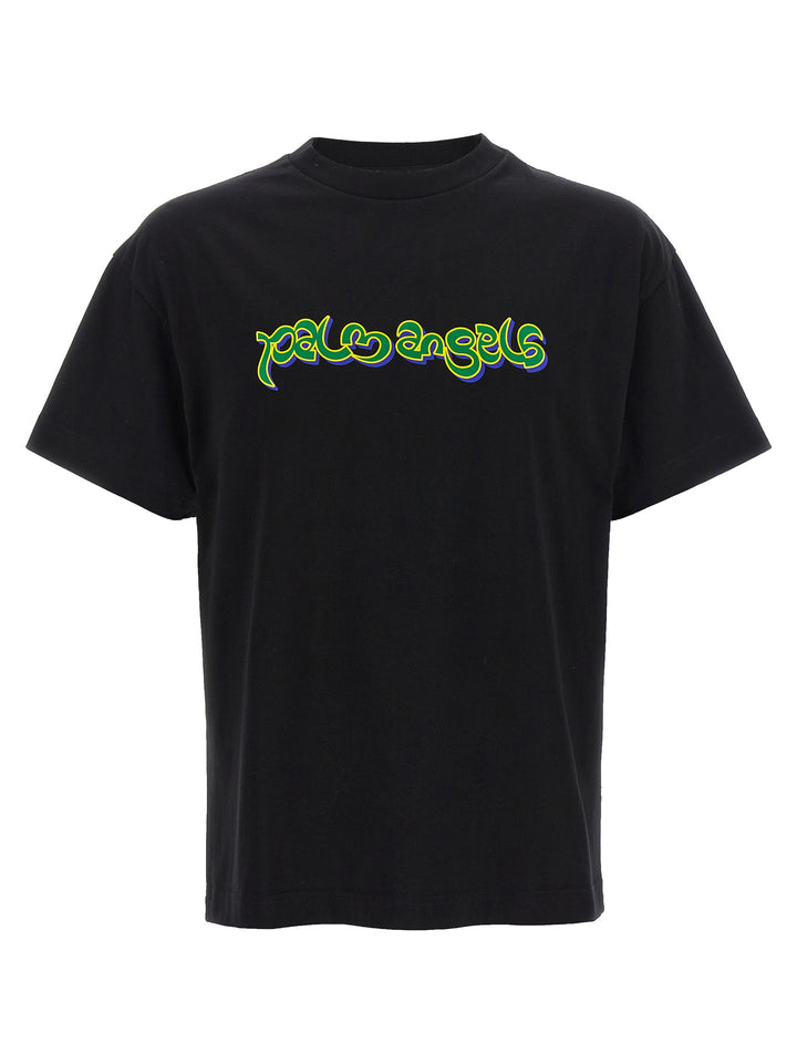 Palm Angels Black Cotton T-Shirt
