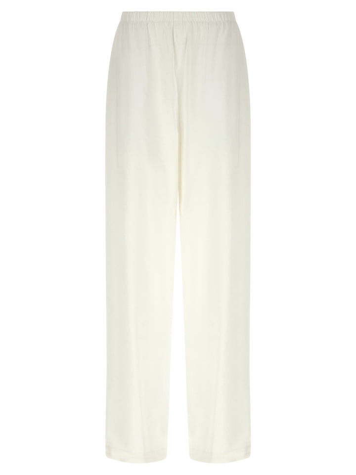 Max Mara White Linen Casual Pants