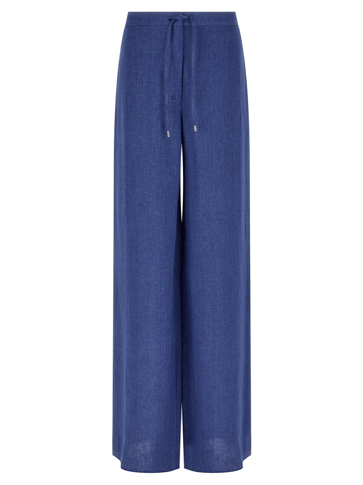 Max Mara Blue Linen Casual Pants