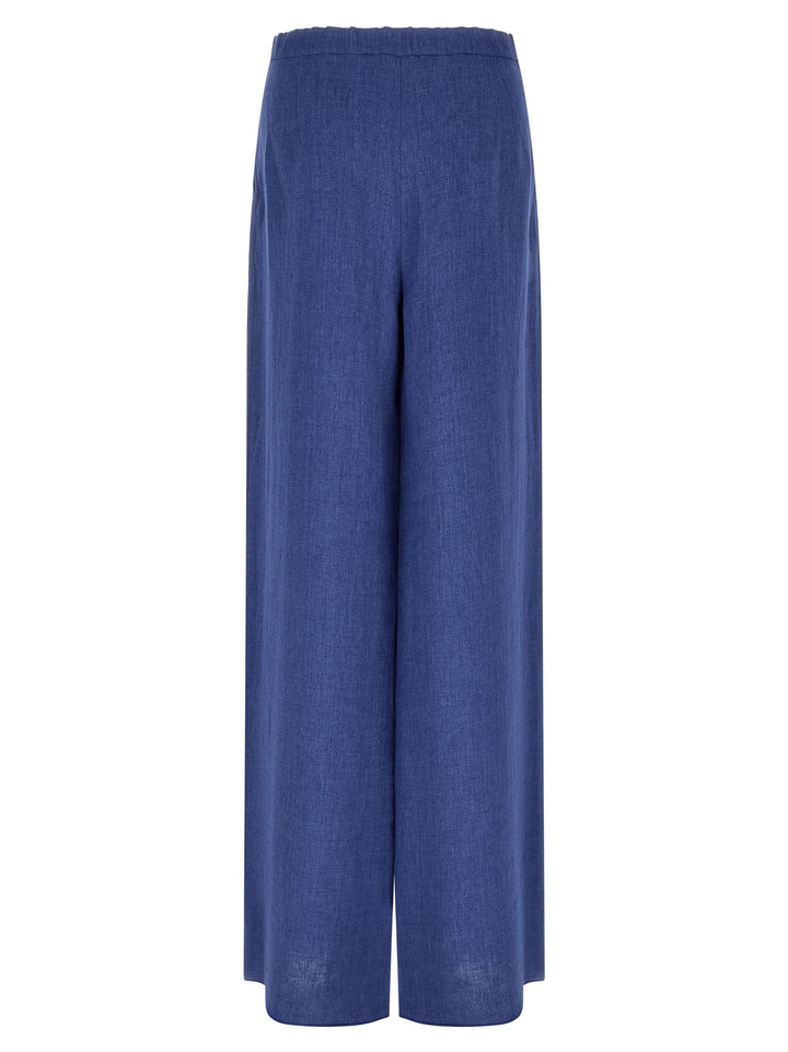Max Mara Blue Linen Casual Pants