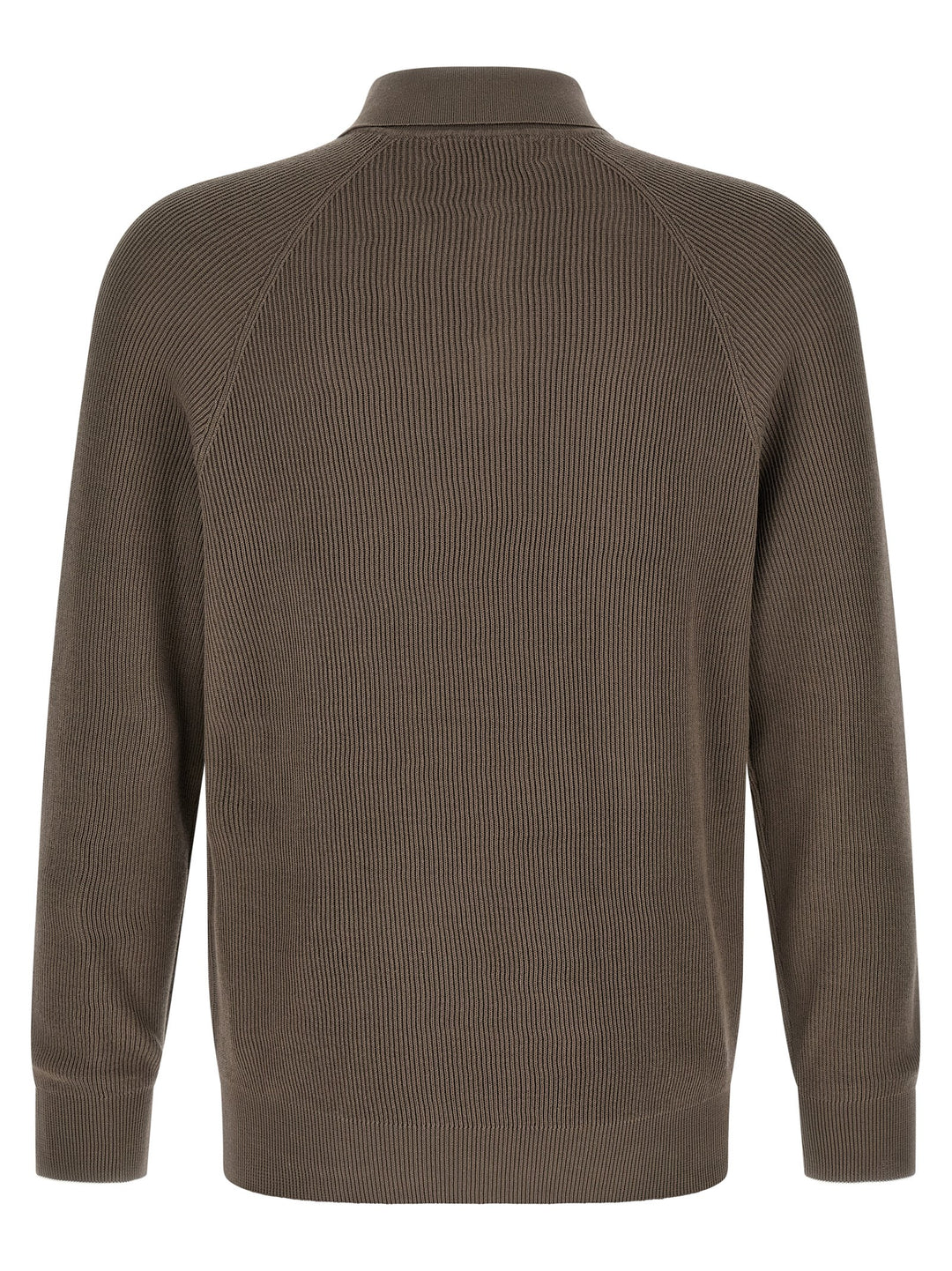 Brunello Cucinelli Brown Cotton Polo Shirt