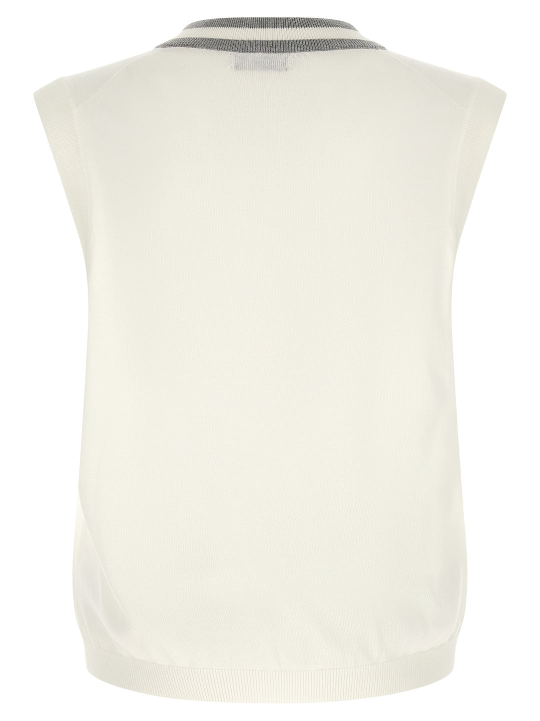 Brunello Cucinelli White Cotton Sweatshirt