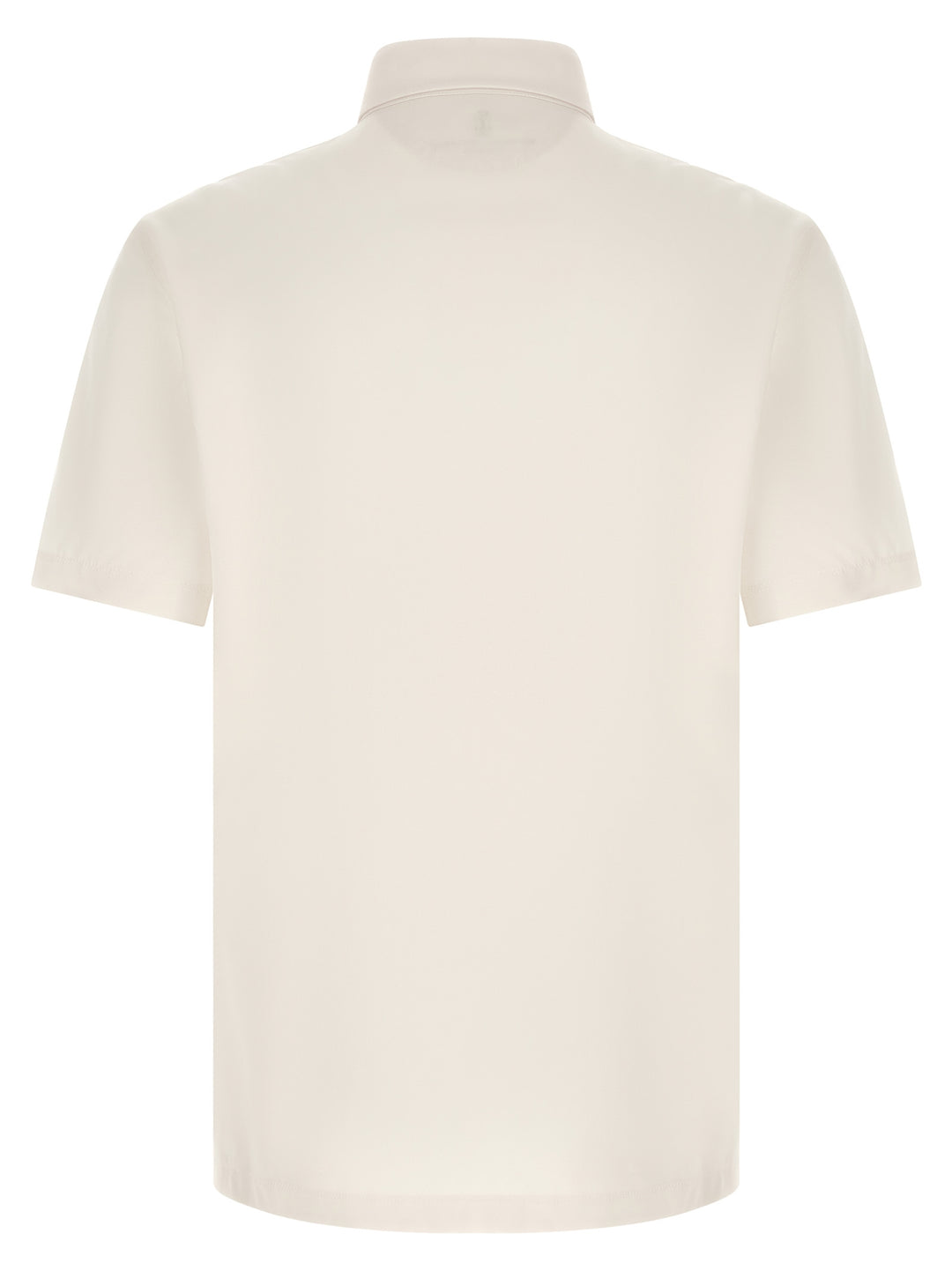 Brunello Cucinelli White Virgin Wool Polo Shirt