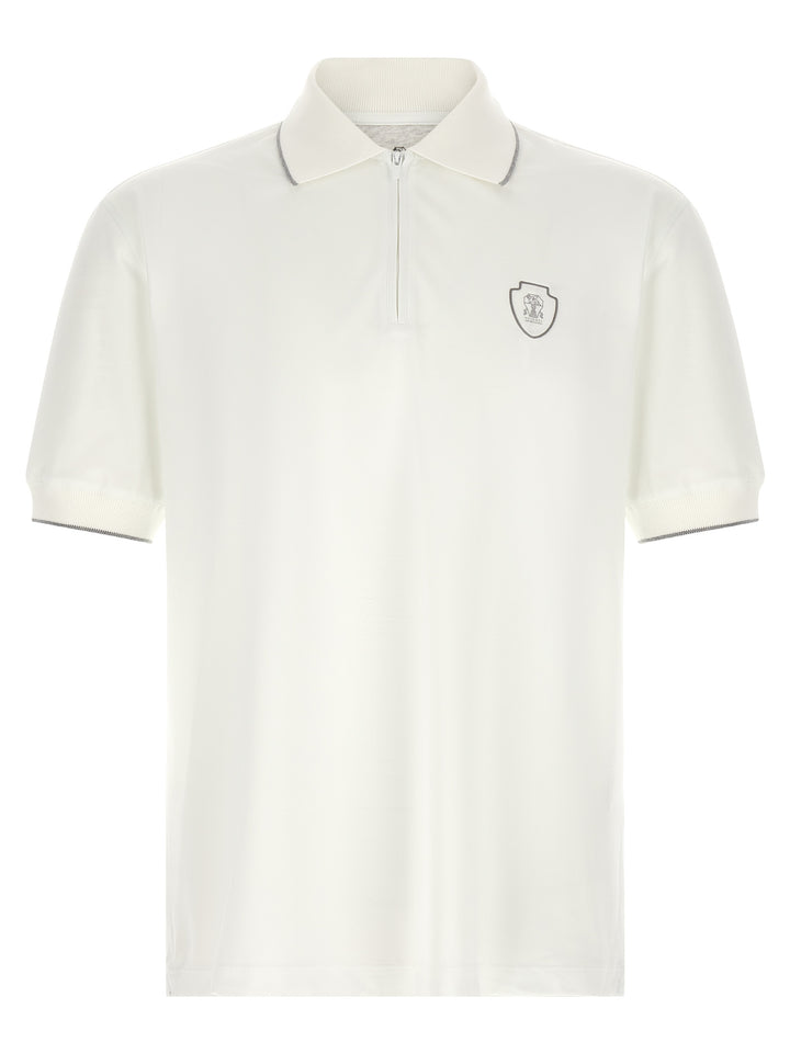 Brunello Cucinelli White Polyamide Polo Shirt