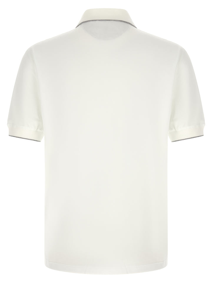 Brunello Cucinelli White Polyamide Polo Shirt