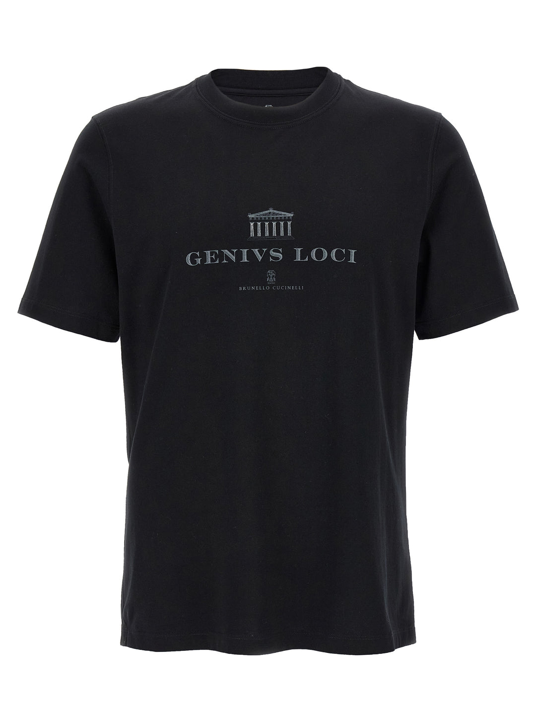 Brunello Cucinelli Black Cotton T-Shirt