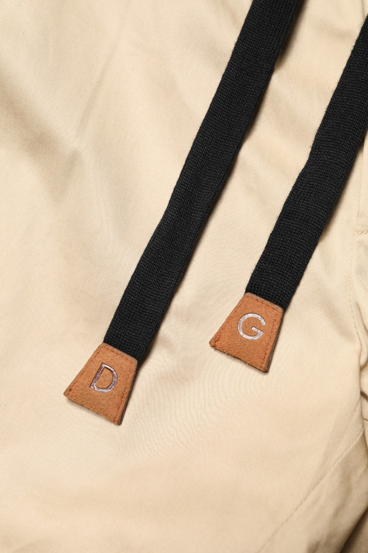 Dolce &amp; Gabbana Beige Cotton Skinny Men Jogger Trouser Pants