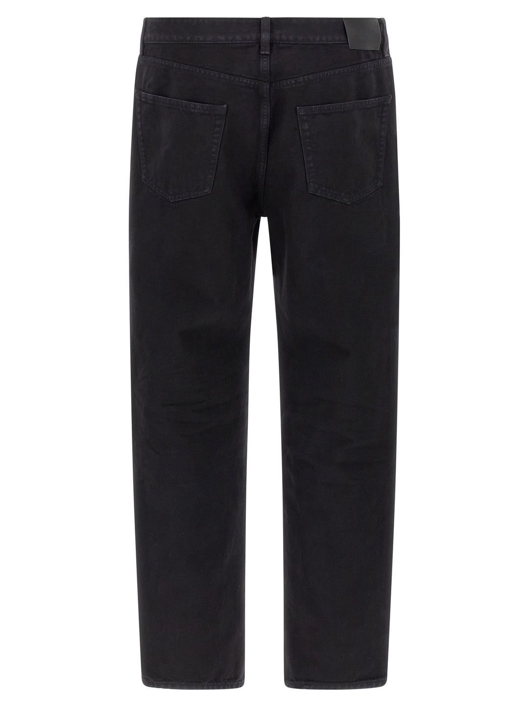 Saint Laurent Black Cotton Straight-Leg Jeans