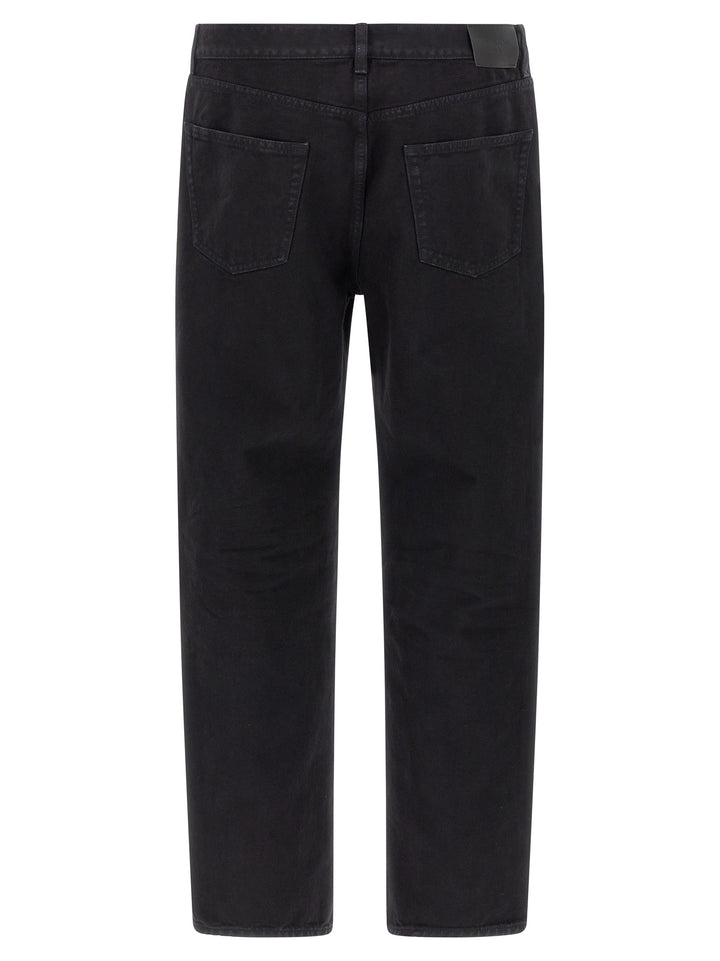 Saint Laurent Black Cotton Straight-Leg Jeans