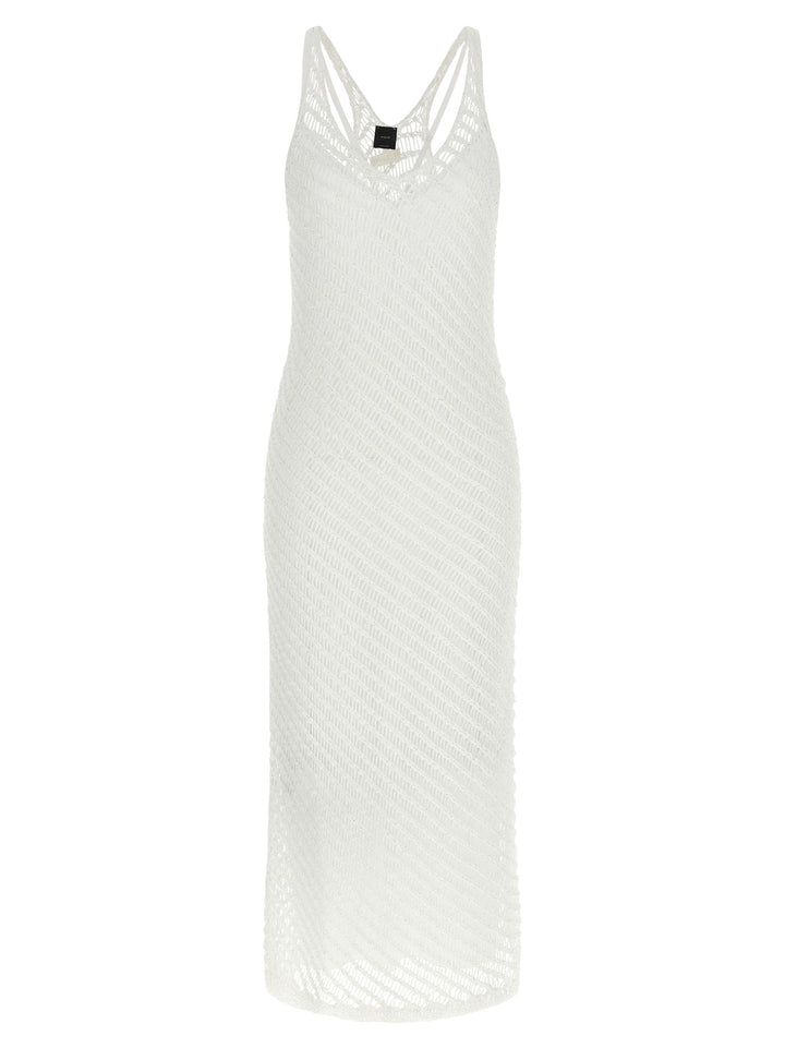 PINKO White Polyester Long Dress