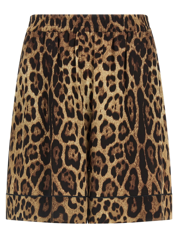 Dolce &amp; Gabbana Brown Silk Bermuda Shorts