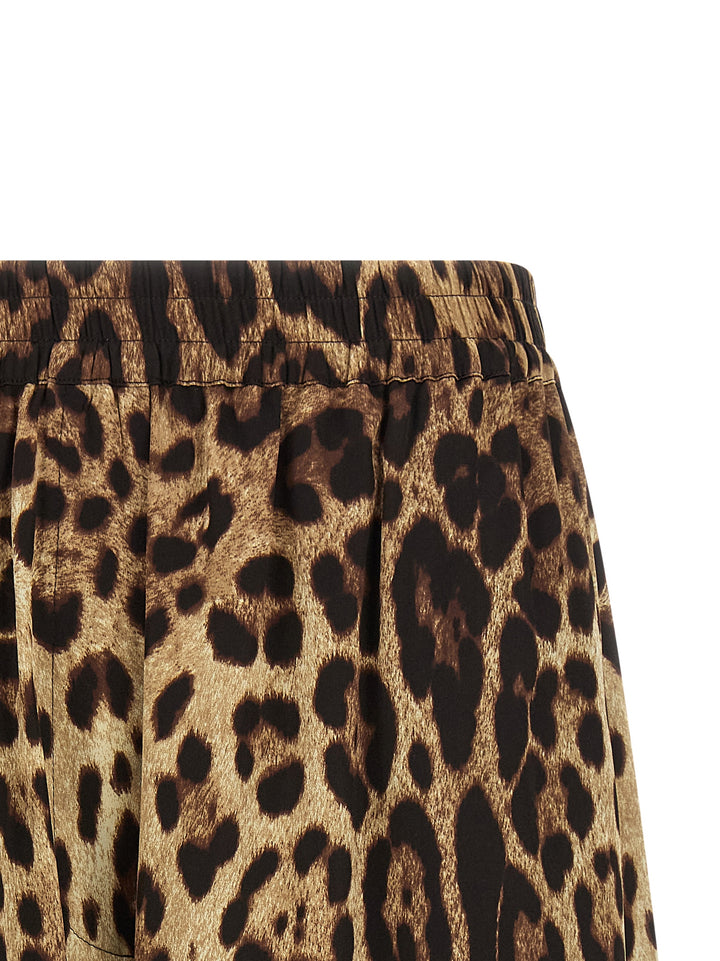 Dolce &amp; Gabbana Brown Silk Bermuda Shorts