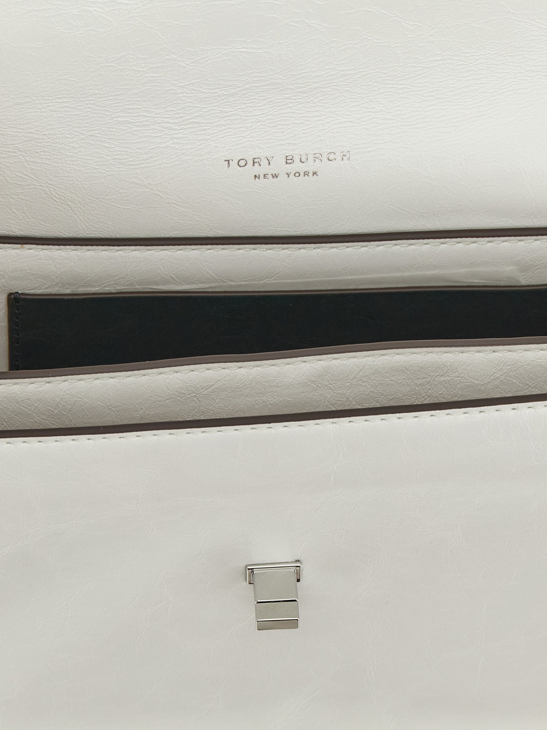 Tory Burch White Lamb Leather Shoulder Bag