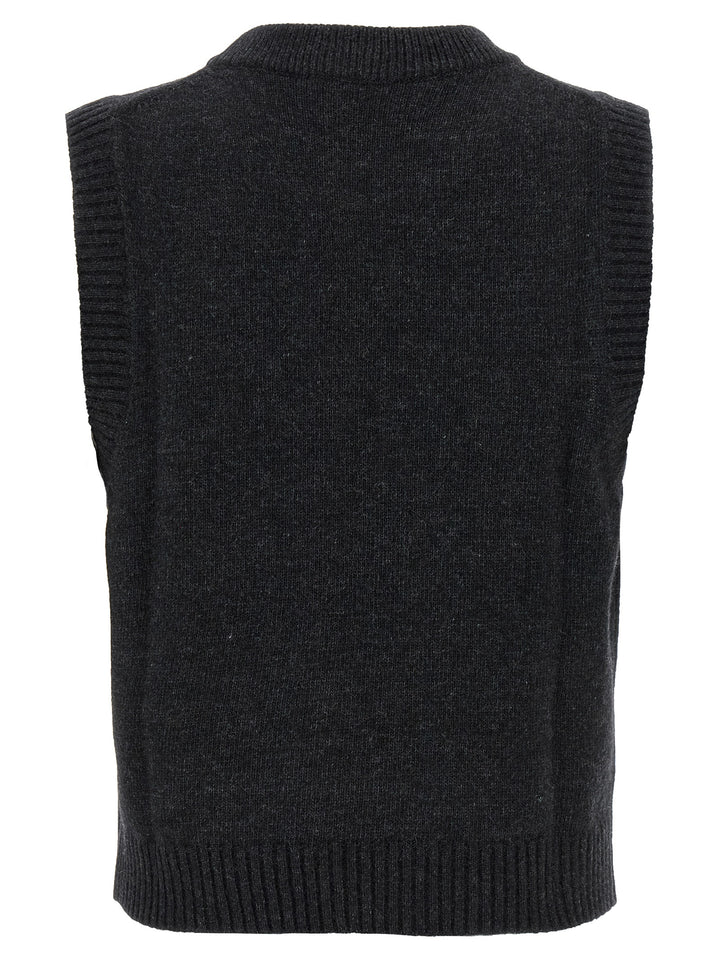 Ganni Black Wool Sleeveless Jacket