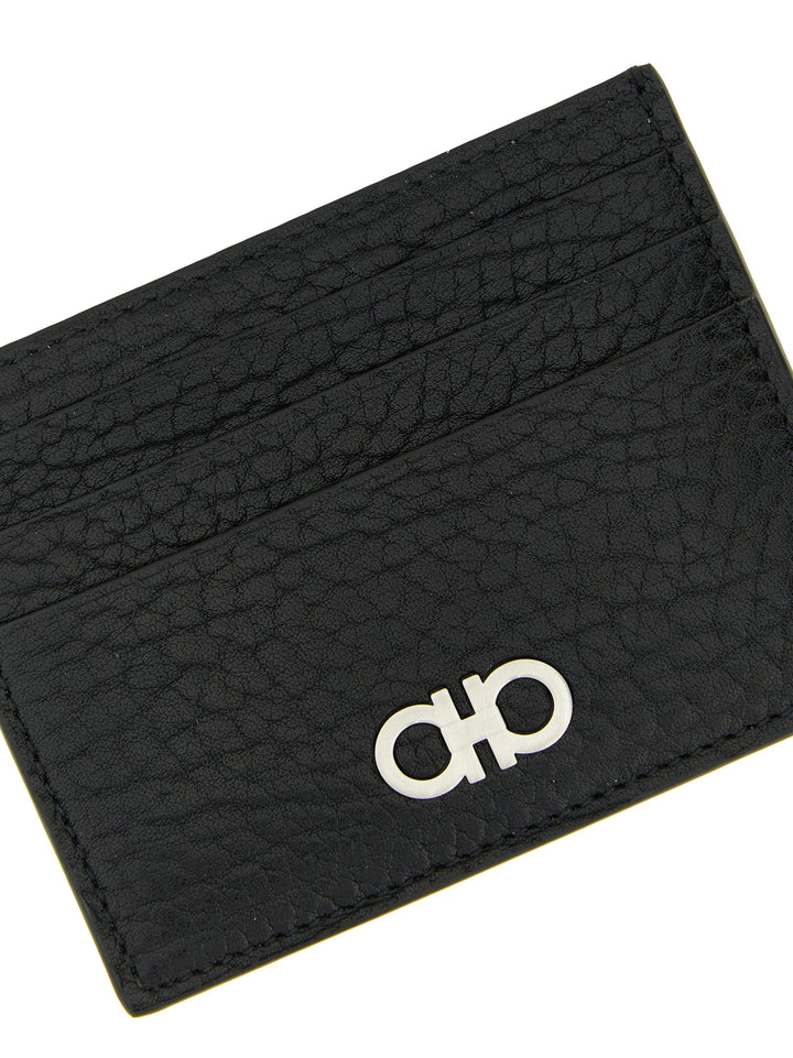 Ferragamo Black Calfskin Cardholder