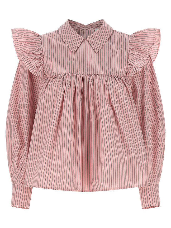 Ganni Multicolor Organic Cotton Blouse