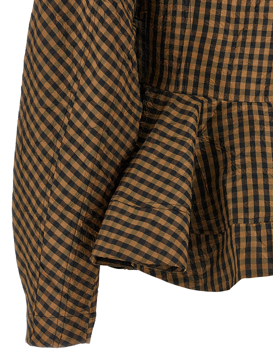 Ganni Brown Recycled Polyester Blouse
