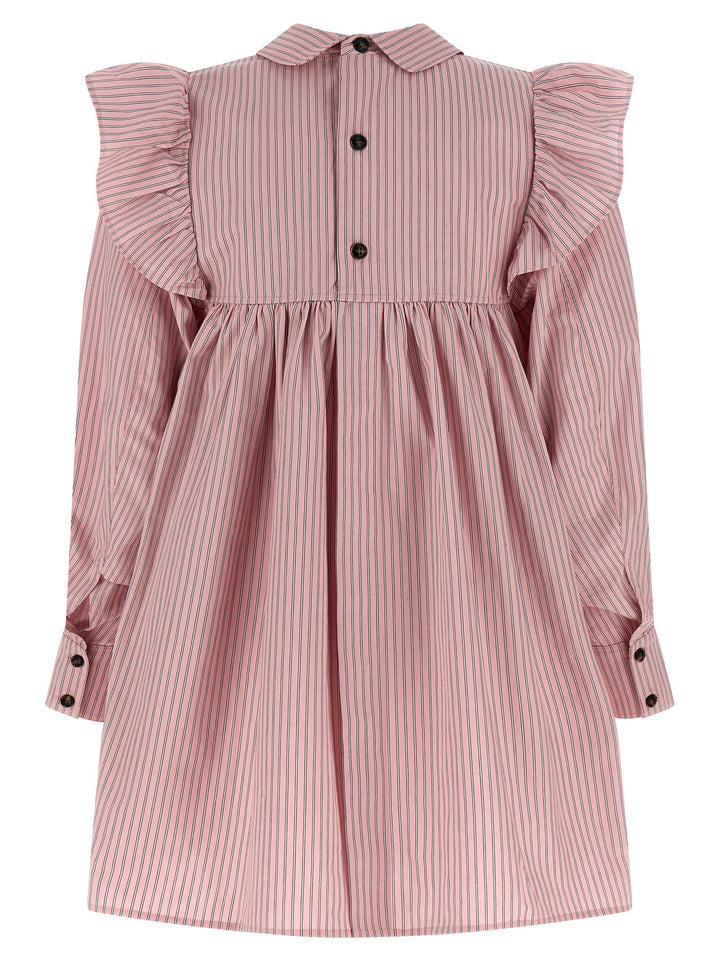 Ganni Multicolor Organic Cotton Short Dress