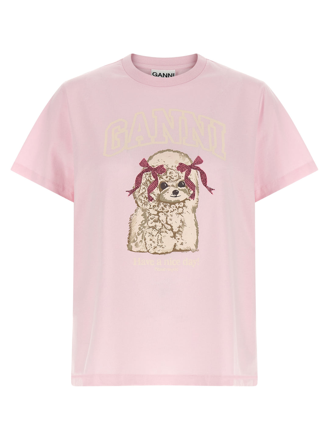 Ganni Multicolor Organic Cotton T-Shirt