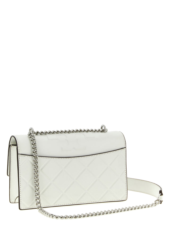 Tory Burch White Goatskin Crossbody Bag