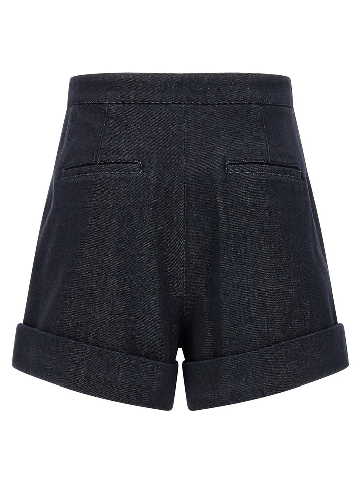 Max Mara Blue Cotton Bermuda Shorts