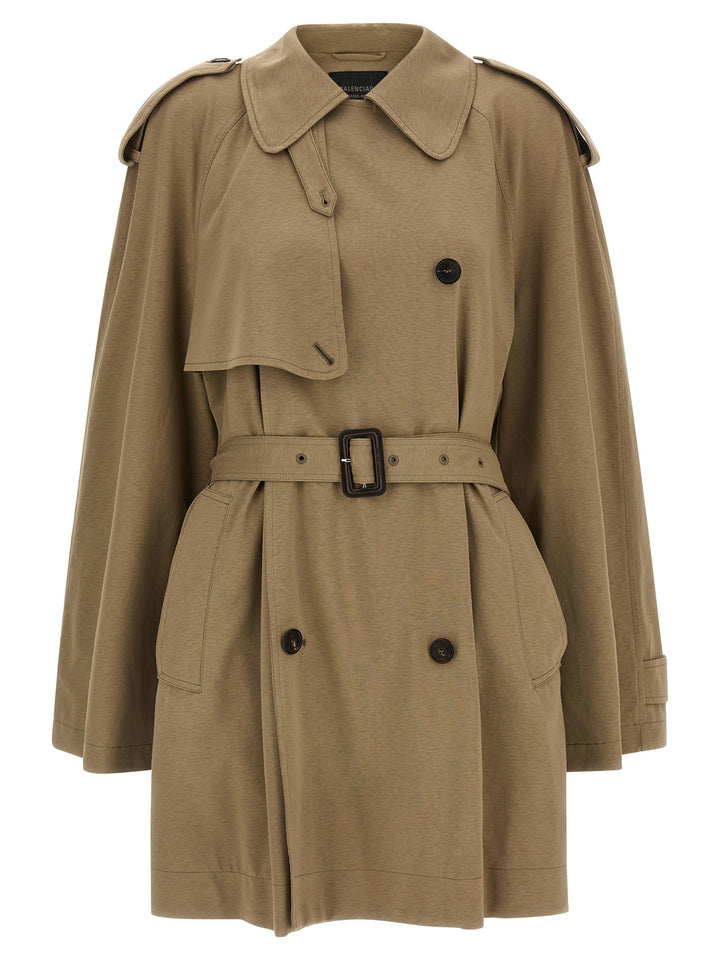 Balenciaga Beige Cotton Coat