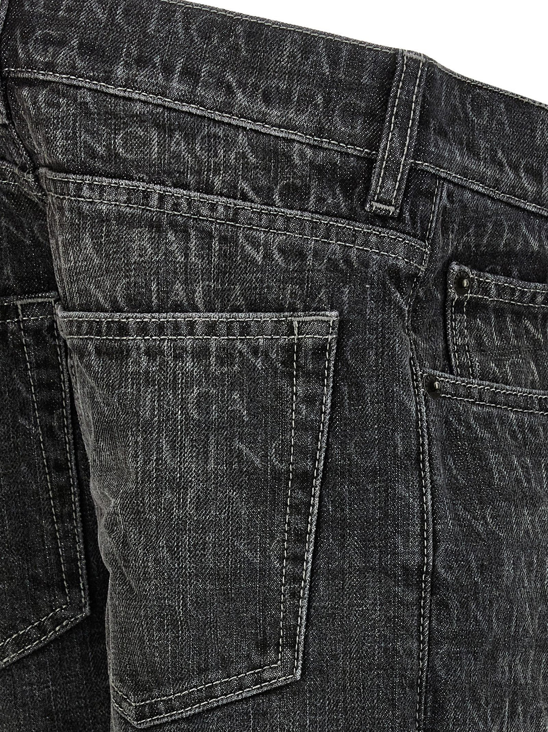 Balenciaga Black Cotton Flared Jeans