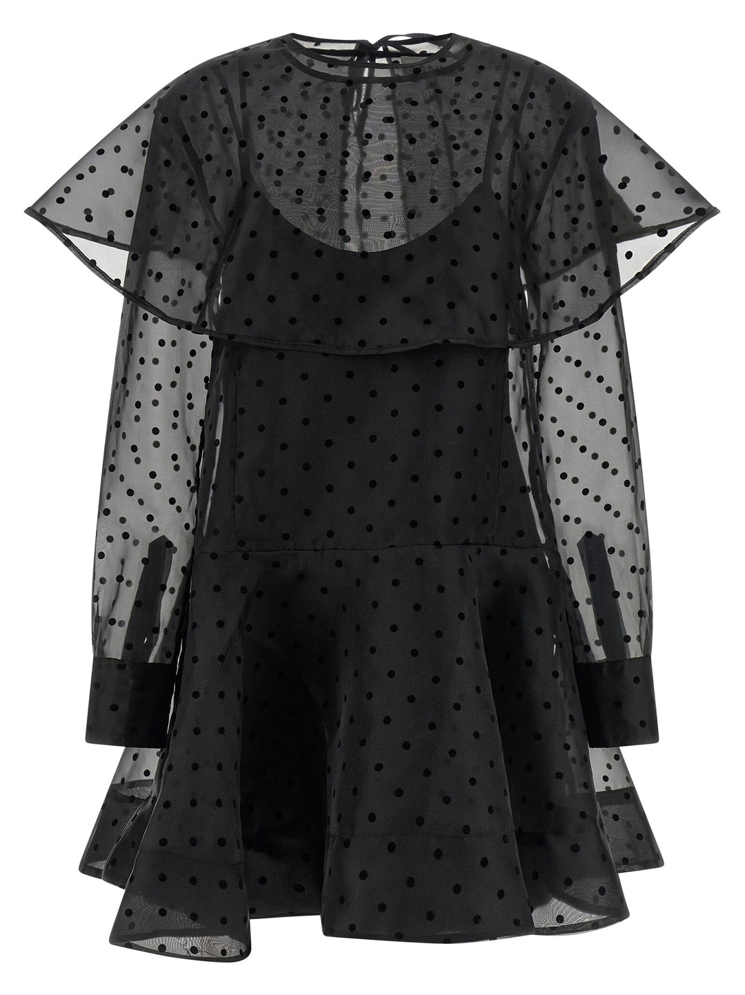 Ganni Black Recycled Polyester Short Dress