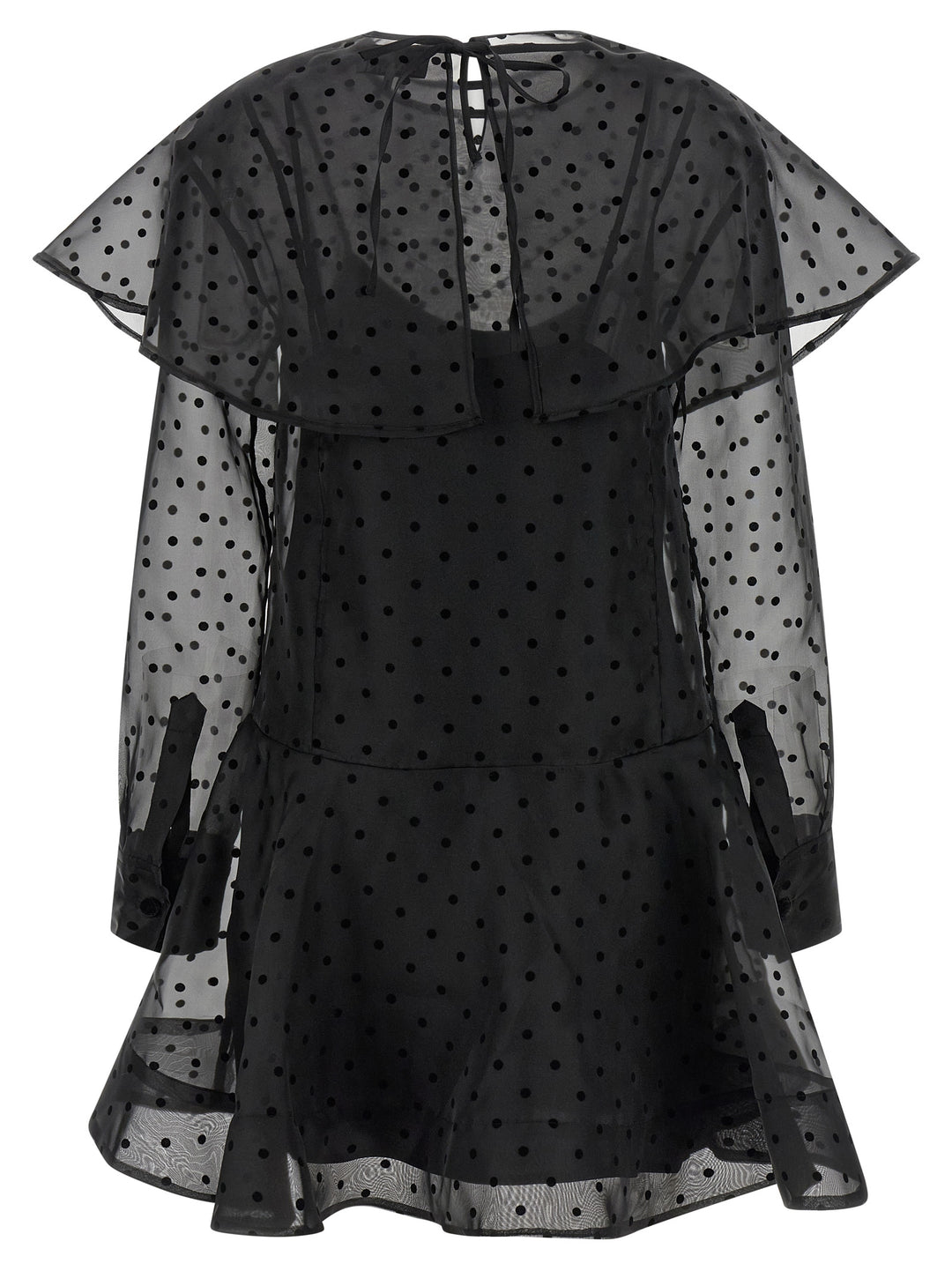 Ganni Black Recycled Polyester Short Dress