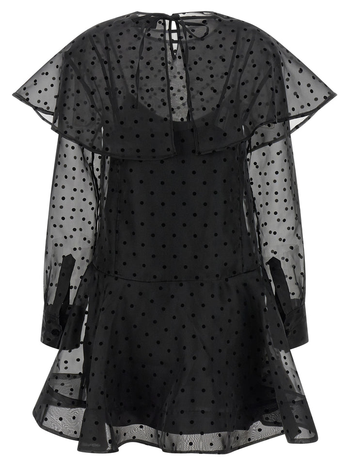Ganni Black Recycled Polyester Short Dress