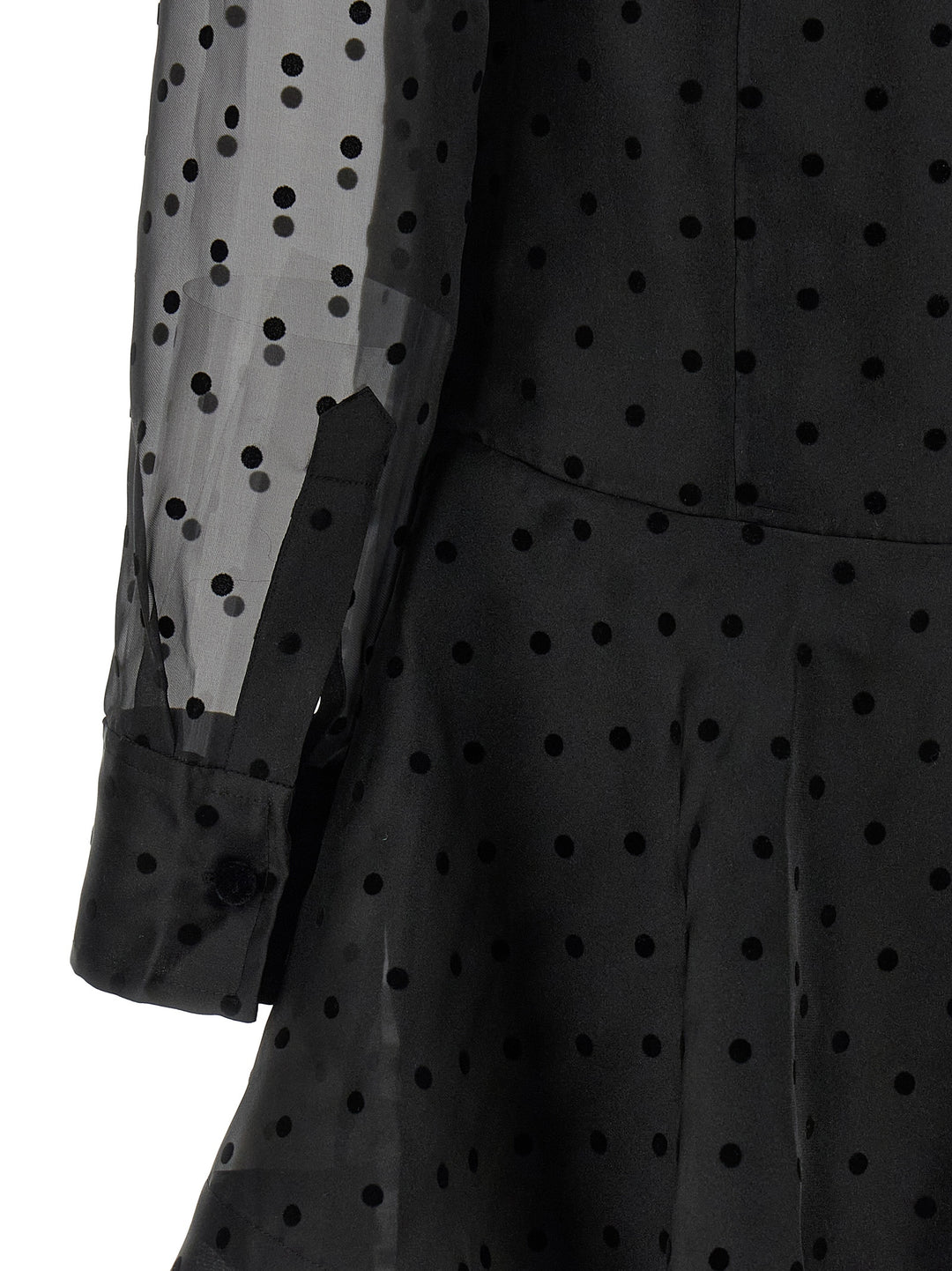 Ganni Black Recycled Polyester Short Dress