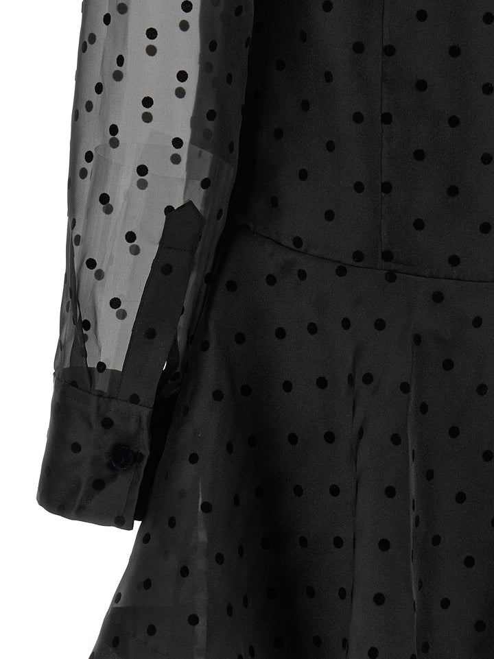 Ganni Black Recycled Polyester Short Dress
