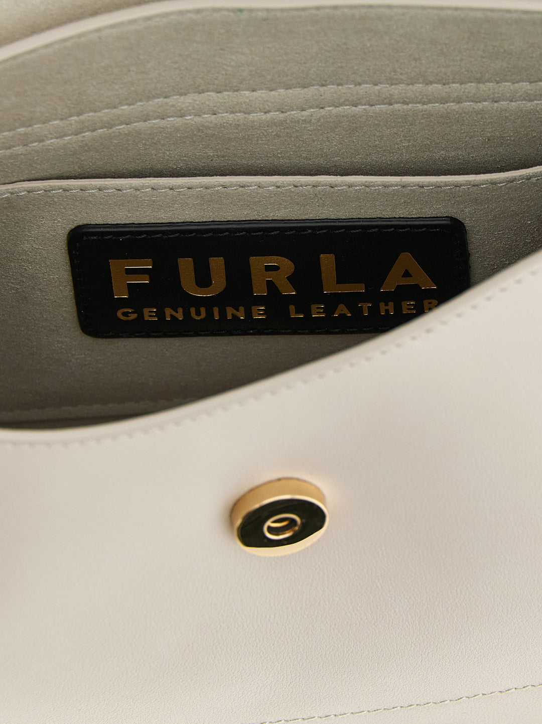 Furla Beige Calfskin Shoulder Bag