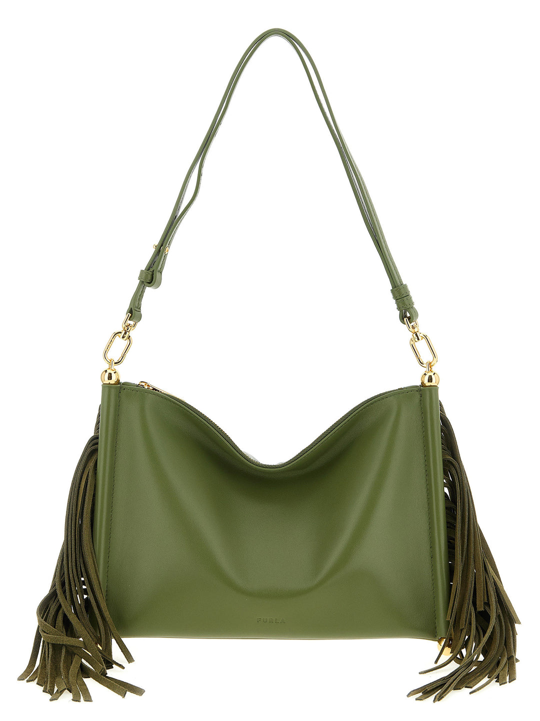 Furla Bicolor Lamb Leather Shoulder Bag
