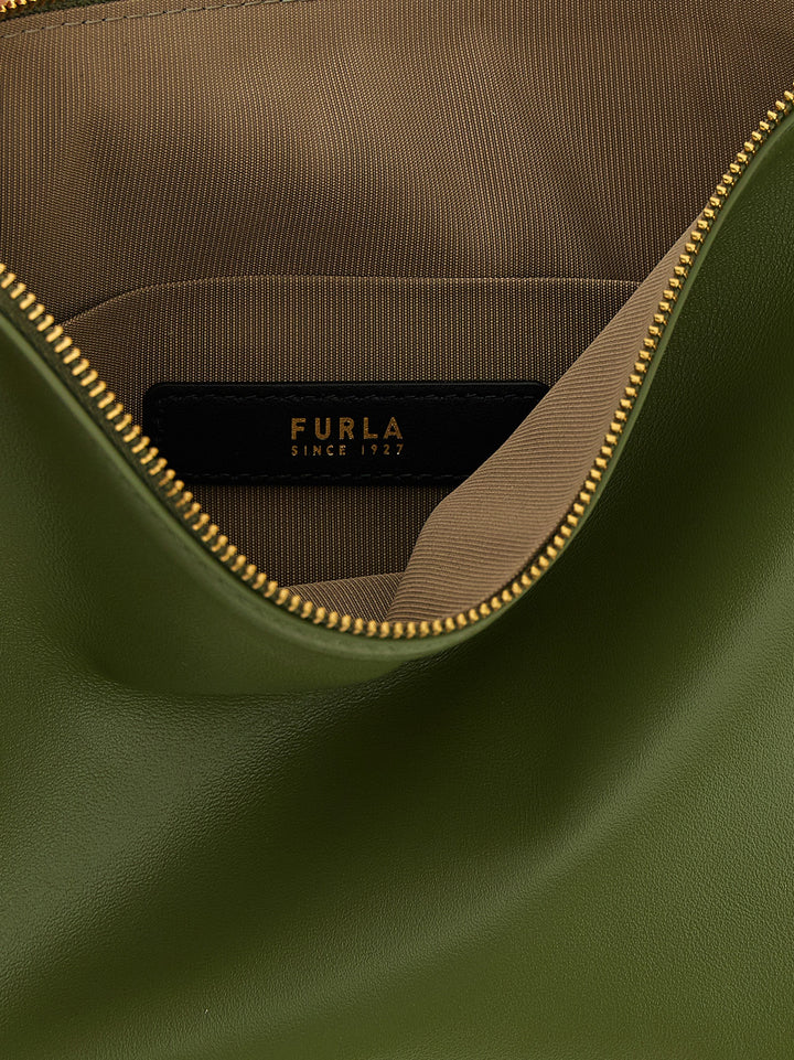 Furla Bicolor Lamb Leather Shoulder Bag