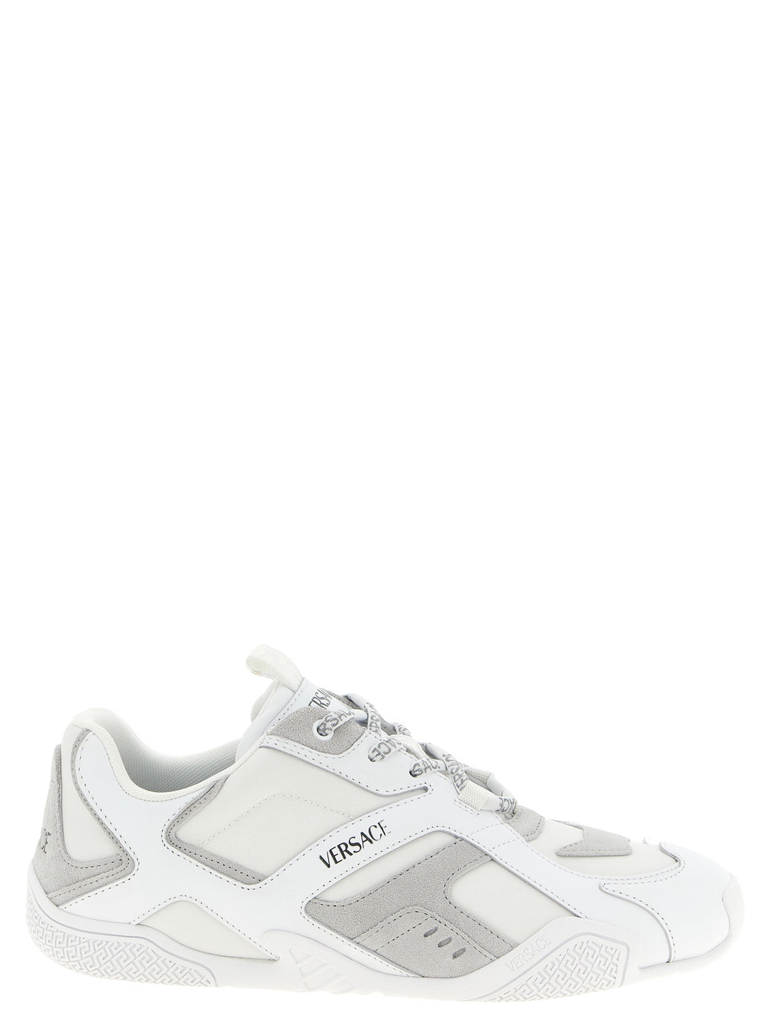 Versace White Calfskin Athletic Sneakers