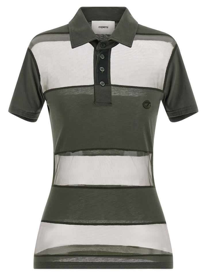 Coperni Bicolor Cotton Polo Shirt