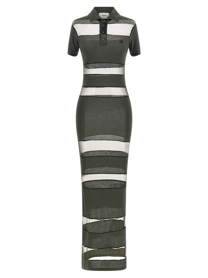 Coperni Bicolor Cotton Long Dress