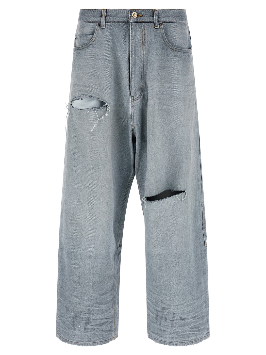 Balenciaga Blue Cotton Relaxed Fit Jeans