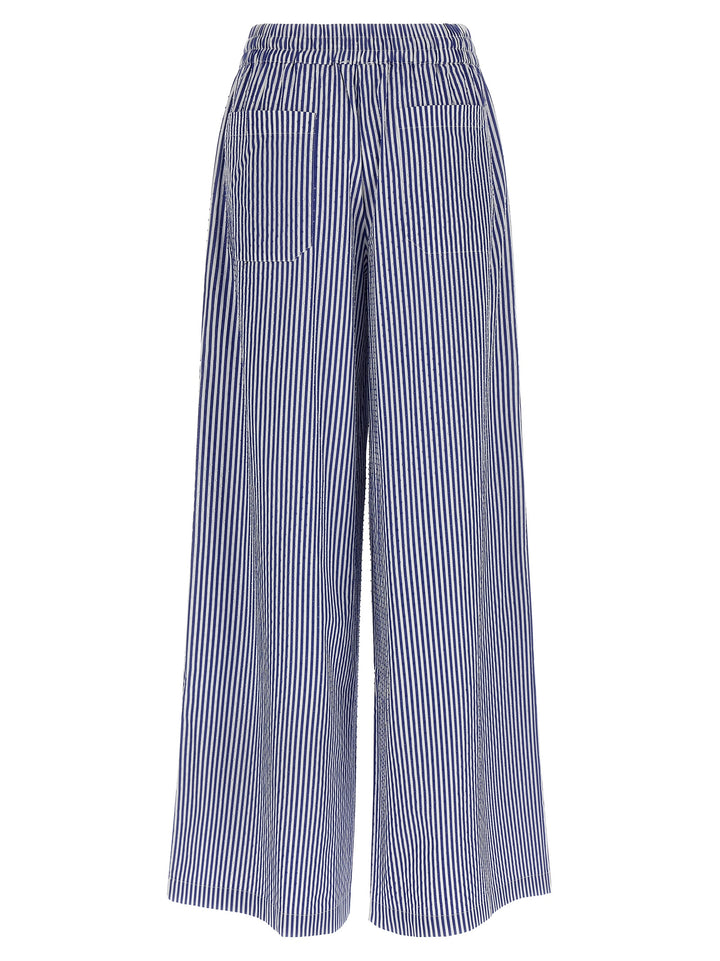 P.A.R.O.S.H. Blue Cotton Casual Pants