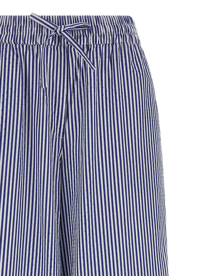 P.A.R.O.S.H. Blue Cotton Casual Pants