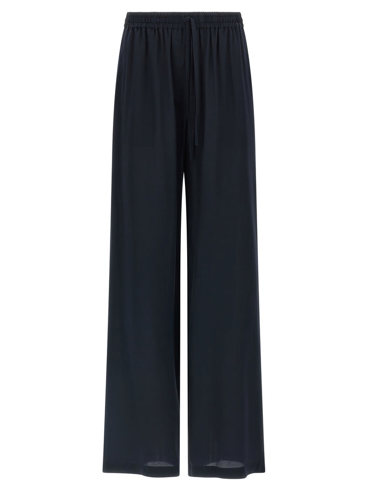 P.A.R.O.S.H. Blue Silk Casual Pants