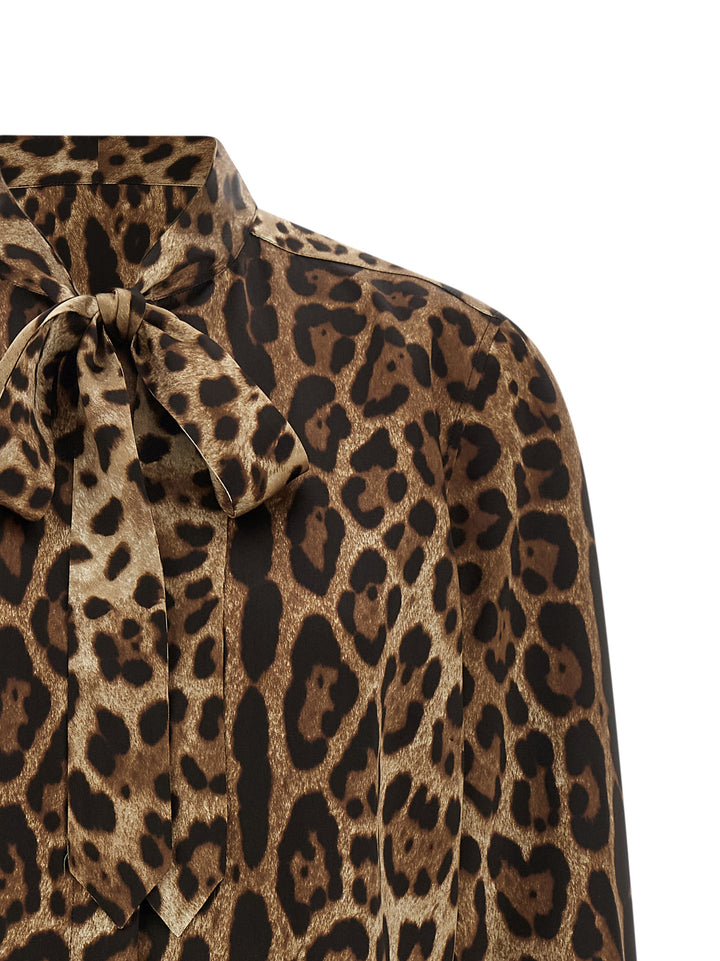Dolce &amp; Gabbana Brown Silk Blouse