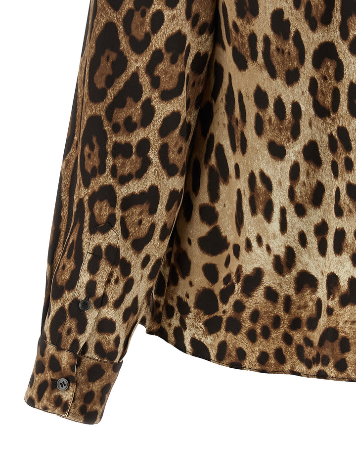 Dolce &amp; Gabbana Brown Silk Blouse