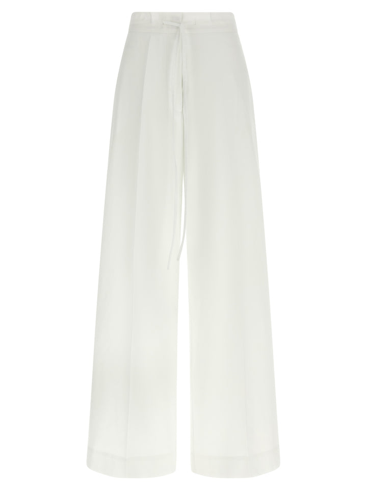 P.A.R.O.S.H. White Cotton Casual Pants