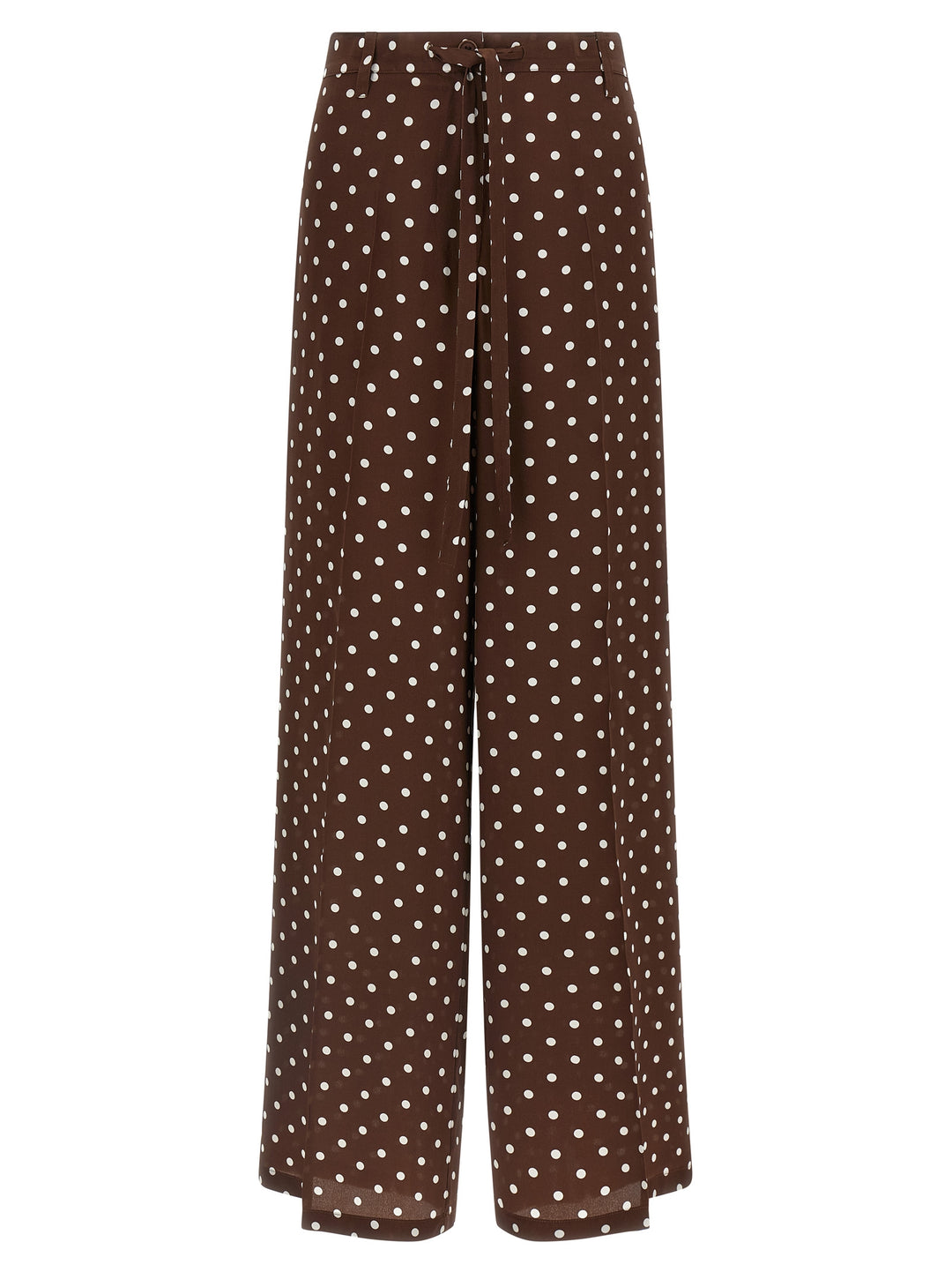 P.A.R.O.S.H. Brown Silk Casual Pants