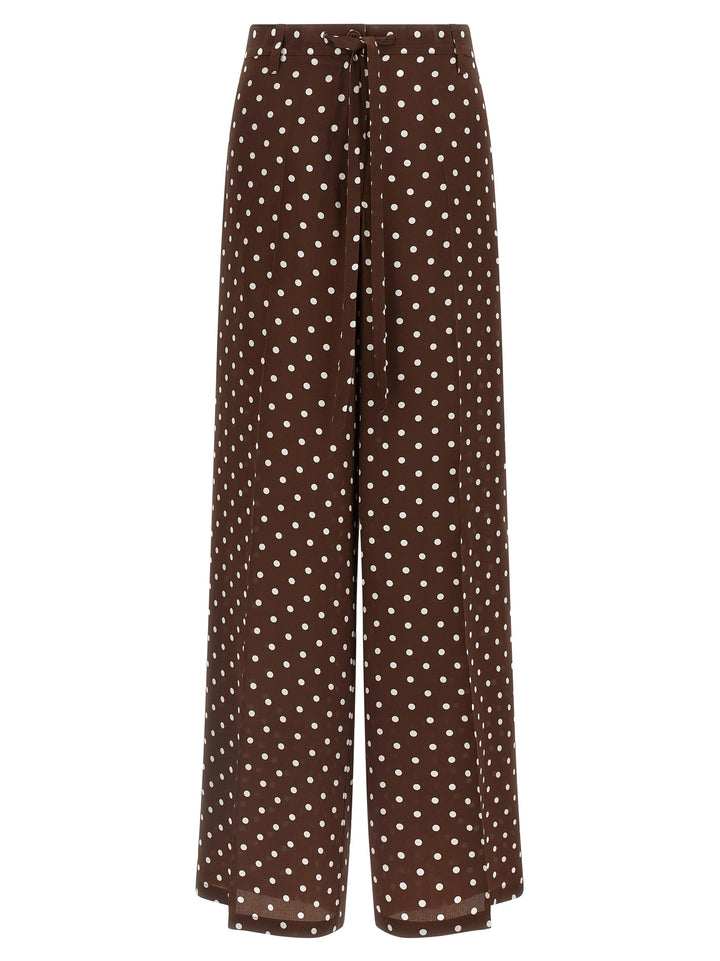 P.A.R.O.S.H. Brown Silk Casual Pants